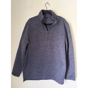 Beverly Hills Polo Club Quarter Zip Pullover Blue Heather men's Size Large